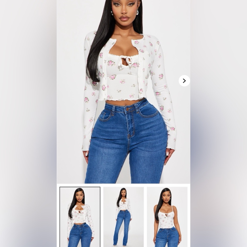 Fashion nova shirt set , XL